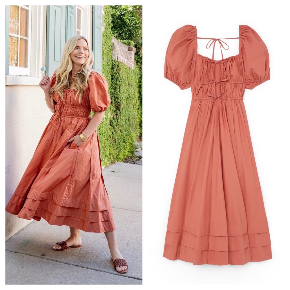 Ulla Johnson Palma Dress in Rust